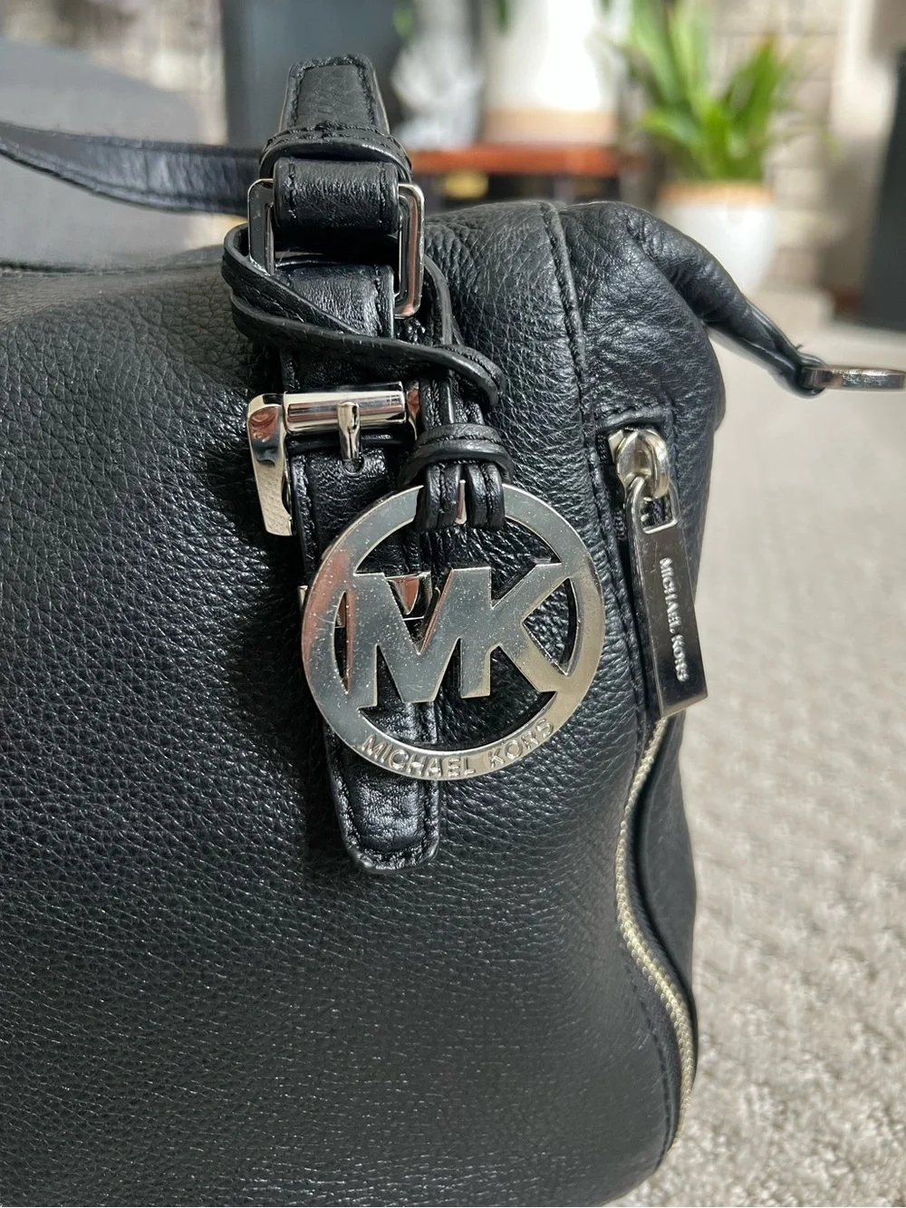 Michael Kors Riley Pebbled Leather Satchel
